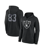 Women's Fanatics Darren Waller Black Las Vegas Raiders Player Icon Name and Number Pullover Hoodie