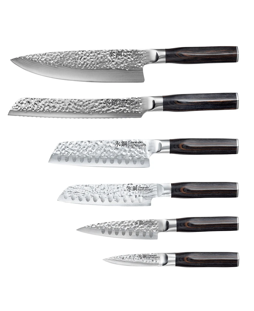 Cuisine::pro Damashiro Emperor Mokuzai Knife Block Set, 7 Piece