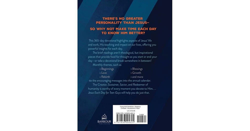 Jesus Each Day for Teen Guys: A 365-Day Devotional by Barbour Publishing