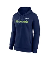 Women's Fanatics College Navy Seattle Seahawks Checklist Crossover V-Neck Pullover Hoodie