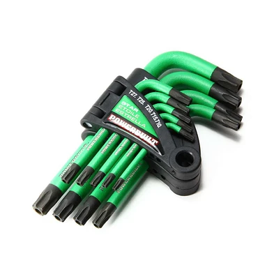 Powerbuilt 9 Piece Short Arm Tamper-Proof Torx Key Wrench Set