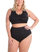 MeMoi Plus High-Waisted Moderate Coverage Seamless Shaper Brief