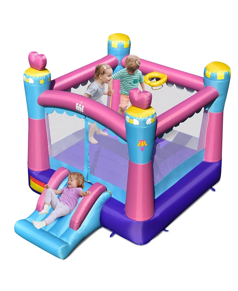 Inflatable Bounce House 3-in-1 Princess Theme Inflatable Castle without Blower