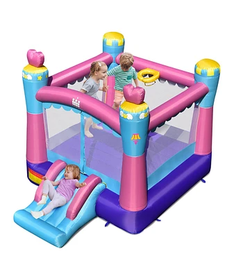 Inflatable Bounce House 3-in-1 Princess Theme Inflatable Castle without Blower