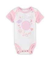 Girls Newborn and Infant White Pittsburgh Steelers Spreading Love Bodysuit and Tutu Leggings Set