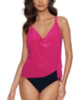 Magicsuit Womens Winnie Scoop Neck Asymmetric Hem Tankini Top Bikini Bottom