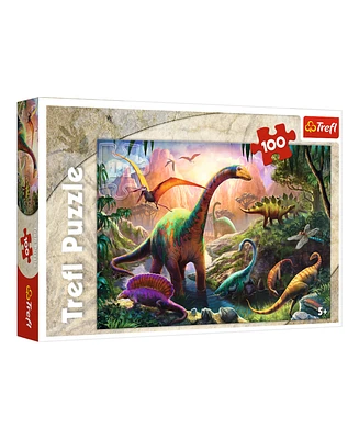 Trefl Red 100 Piece Kids Puzzle - Dinosaurs' Land