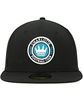 Men's New Era Black Charlotte Fc Primary Logo 59FIFTY Fitted Hat