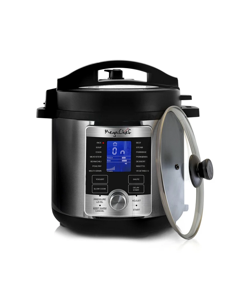 MegaChef 6 Quart Stainless Steel Electric Digital Pressure Cooker