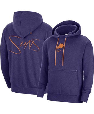 Men's Nike Heather Purple Phoenix Suns Courtside Versus Flight Pullover Hoodie