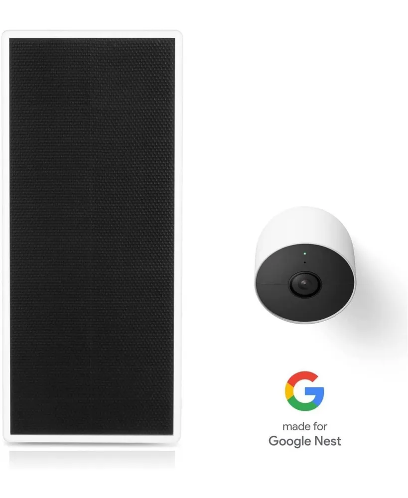 Wasserstein Premium Solar Panel for Google Nest Cam Outdoor or Indoor, Battery - 3.5W Solar Power - Made for Google Nest