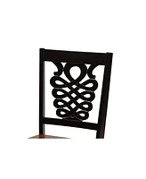 Baxton Studio Gervais Modern and Contemporary Transitional 2-Piece Two-Tone Dark and Finished Wood Dining Chair Set
