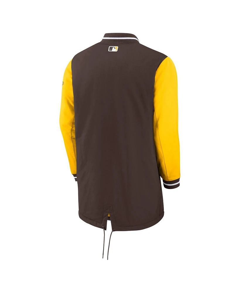 Men's Nike Brown San Diego Padres Authentic Collection Dugout Performance Full-Zip Jacket