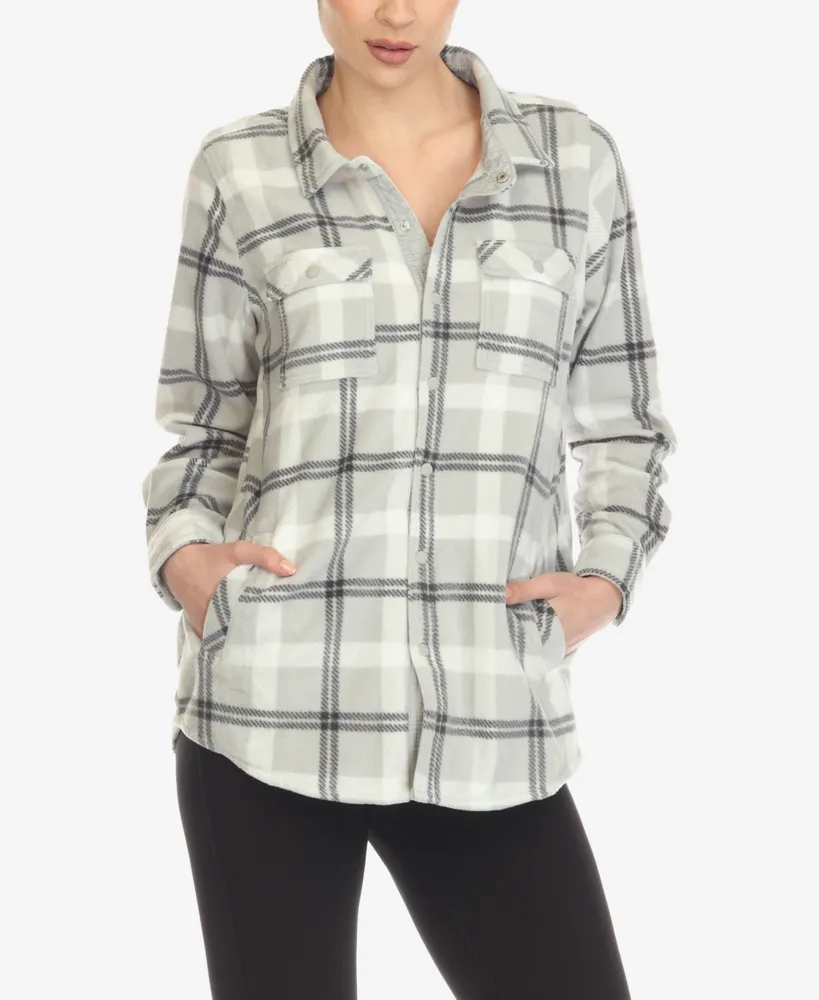 White Mark Women's Flannel Plaid Shirt
