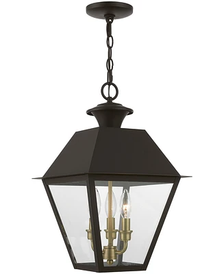 Livex Wentworth 3 Light Outdoor Large Pendant Lantern