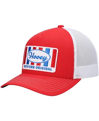 Men's Hooey Red, White Sudan Trucker Snapback Hat