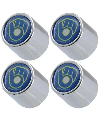 Milwaukee Brewers 4-Pack Team Logo Valve Stem Caps