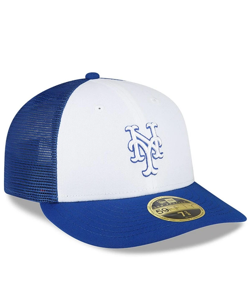 Men's New Era Royal, White New York Mets 2023 On-Field Batting Practice Low Profile 59FIFTY Fitted Hat