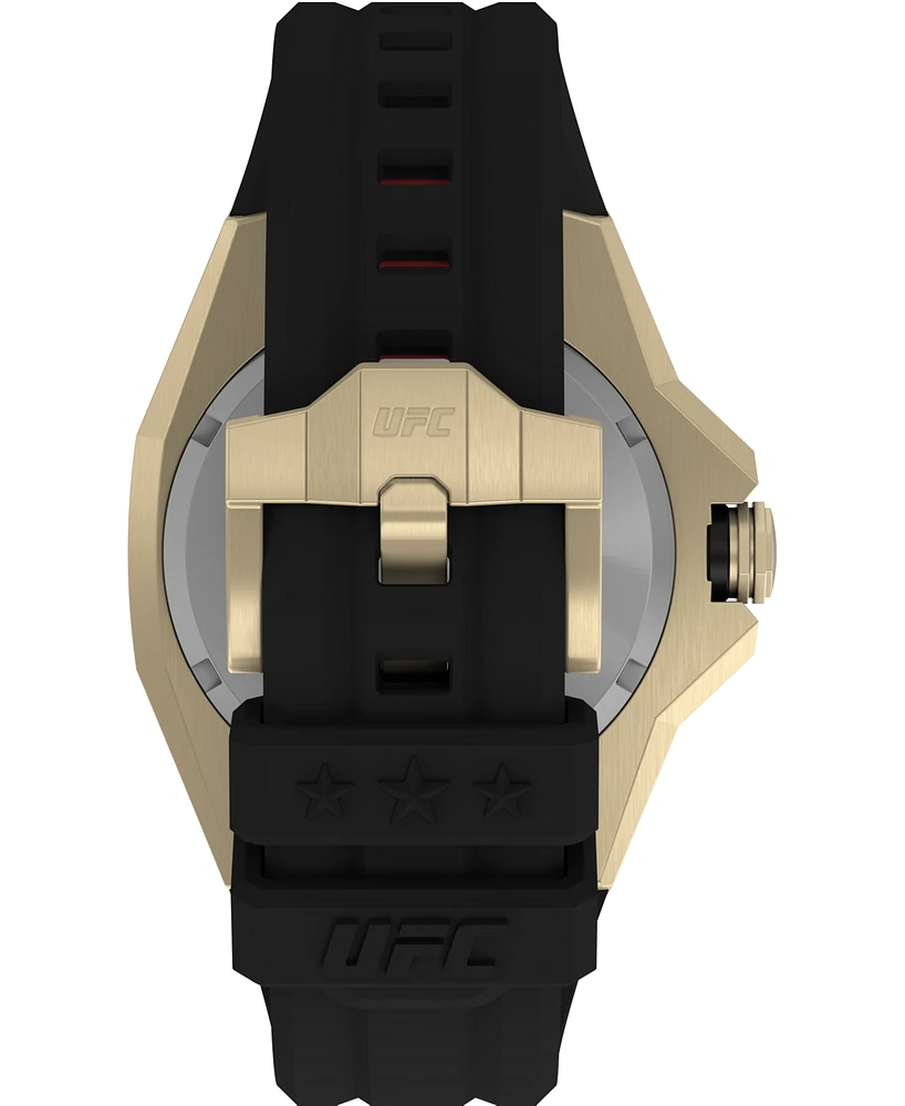 Timex Ufc Men's Quartz Pro Silicone Black Watch, 44mm