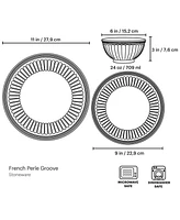 Lenox French Perle Groove Blue 12 Pc. Dinnerware Set, Service for 4