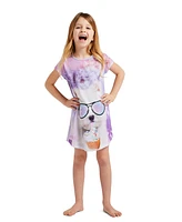 Jellifish Kids Girls Sleepshirt For Girls|Iridescent Glitter Print