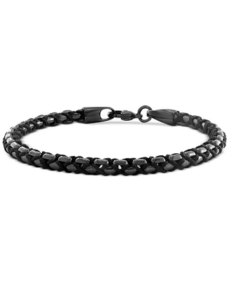 Effy Men's Hematite Woven Nylon Cord Bracelet in Black Pvd-Plated Sterling Silver