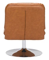 Zuo 35" Steel, Polyurethane Rory Swivel Accent Chair