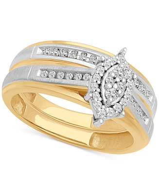 Diamond Bridal Set (1/4 ct. t.w.)in 14k Two-Tone Gold
