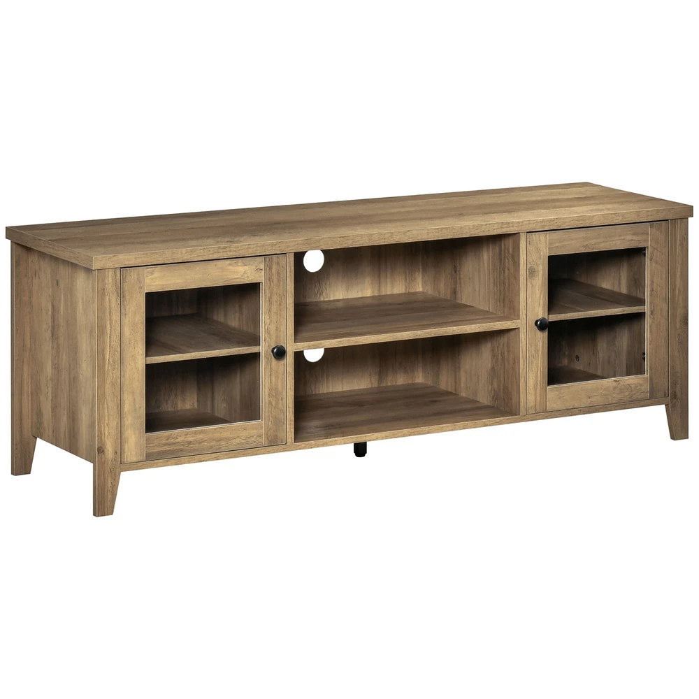 Homcom 60" Contemporary Television Sd, Entertainment Center w/ Shelves