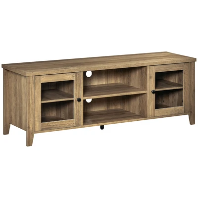 Homcom 60" Contemporary Television Sd, Entertainment Center w/ Shelves