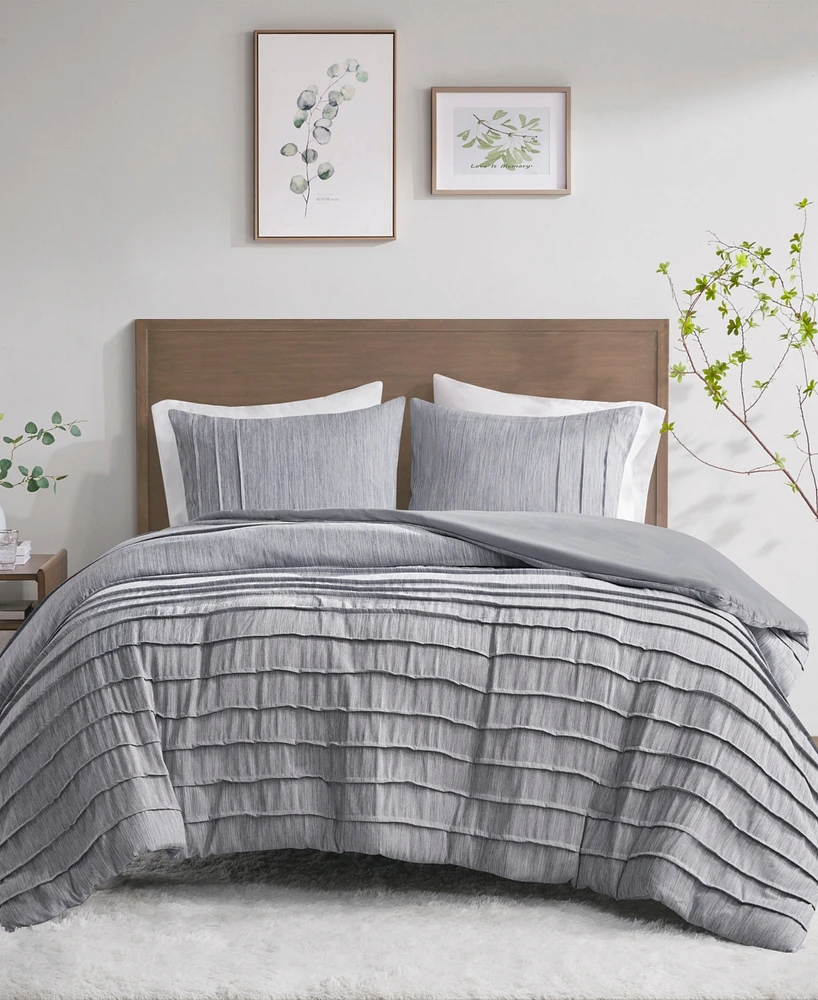 Beautyrest Maddox Striated Cationic Dyed Oversized 3-Pc. Duvet Cover Set, King/California King