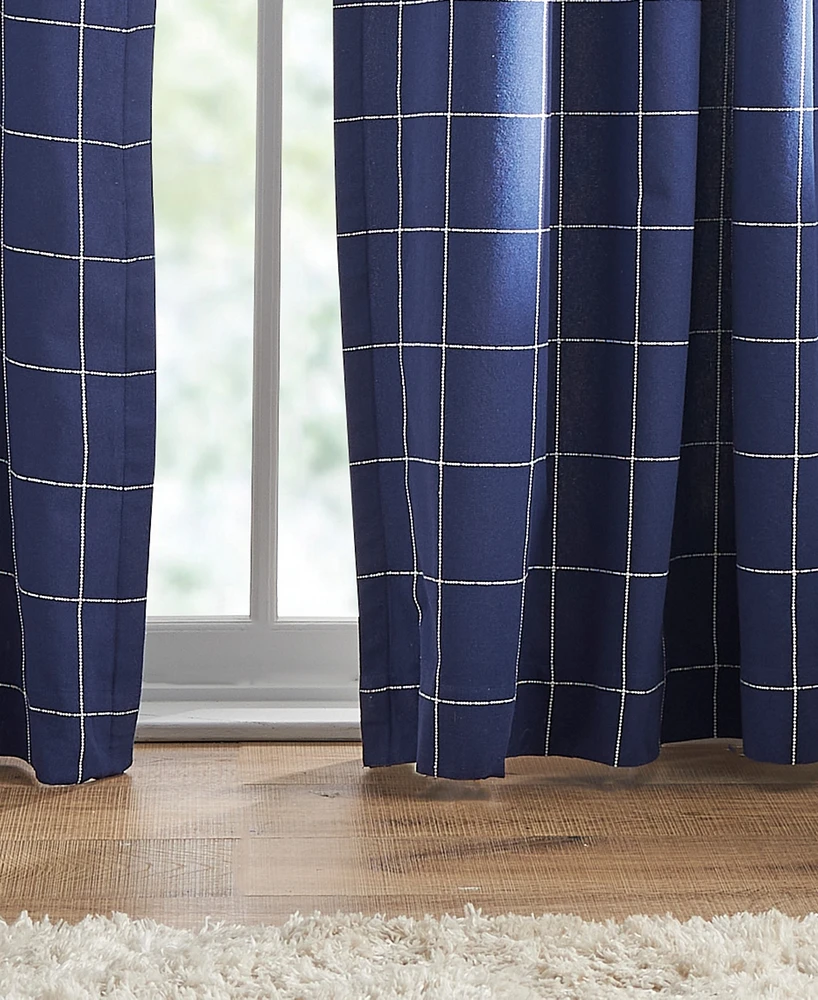 Tommy Hilfiger Big Check Pole Top Blackout 2-Piece Curtain Panel