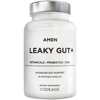 Amen Leaky Gut Supplement - Advanced Formula with Bioavailable L Glutamine, Zinc, Turmeric, Dgl Licorice Root - Marshmallow Root