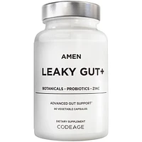 Amen Leaky Gut Supplement - Advanced Formula with Bioavailable L Glutamine, Zinc, Turmeric, Dgl Licorice Root - Marshmallow Root