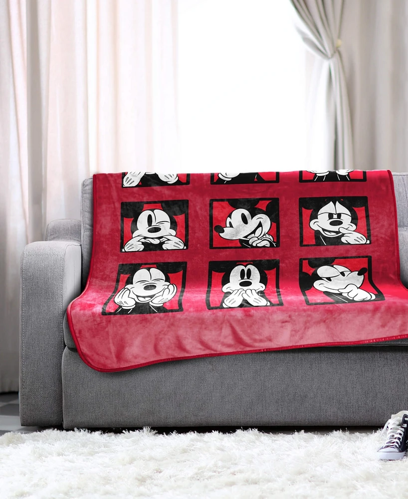 Disney Mickey Mouse Expressions Silk Touch Throw, 70" x 50"
