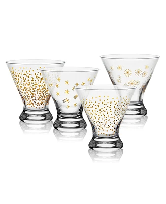 Mikasa Party 10 Ounce Stemless Martini Glass 4-Piece Set