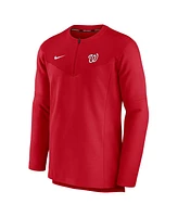 Men's Nike Red Washington Nationals Authentic Collection Game Time Performance Half-Zip Top