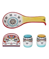 Euro Ceramica Zanzibar Kitchen Accessories, Set of 4