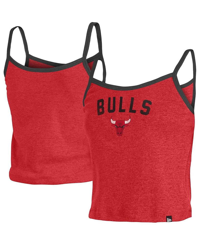 Women's New Era Red Chicago Bulls Spaghetti Strap Tank Top