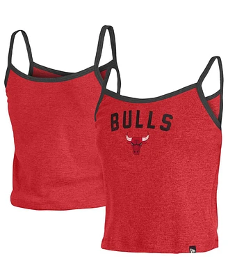 Women's New Era Red Chicago Bulls Spaghetti Strap Tank Top