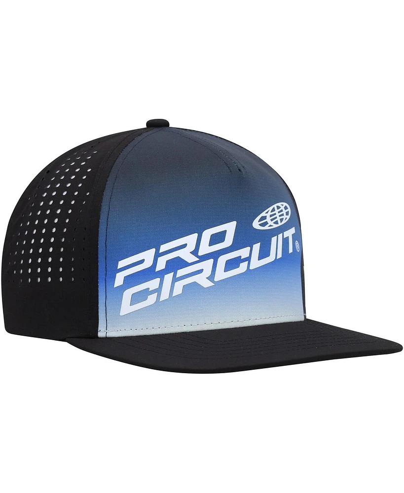 Men's Fox Blue, Black Foyl Pro Circuit Adjustable Snapback Hat