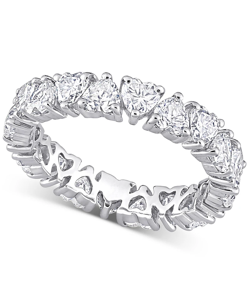 Moissanite Heart Band (3-3/8 ct. t.w.) Sterling Silver