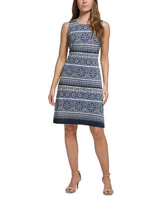 Tommy Hilfiger Women's Printed Jersey Sleeveless Dress