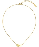Lacoste Gold Tone Crocodile Necklace