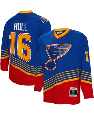 Men's Mitchell & Ness Brett Hull Blue St. Louis Blues 1995 Blue Line Player Jersey