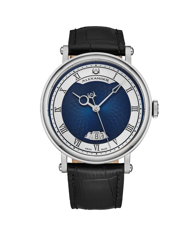 Alexander Men's Triumph Automatic Black Leather , Dial