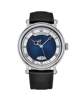 Alexander Men's Triumph Automatic Black Leather , Dial