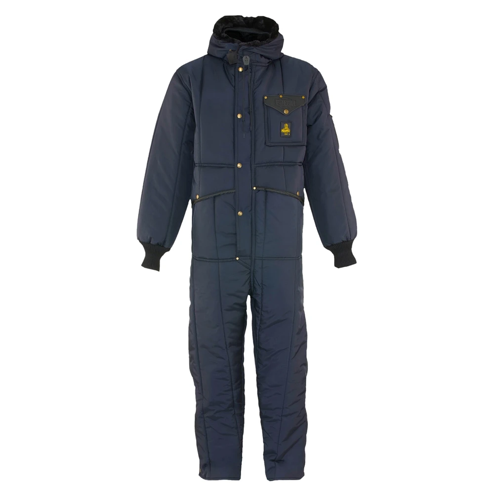 RefrigiWear Men's Iron-Tuff Insulated Coveralls with Hood - Heavy-Duty Cold Weather Gear for Extreme Conditions