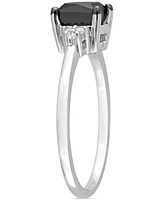 Black Diamond (3/4 ct. t.w.) & White (1/4 Princess-Cut Engagement Ring 14k Gold