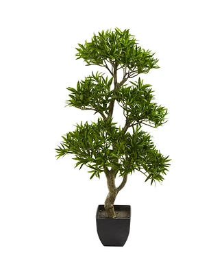 Nearly Natural 37" Bonsai Styled Podocarpus Artificial Tree